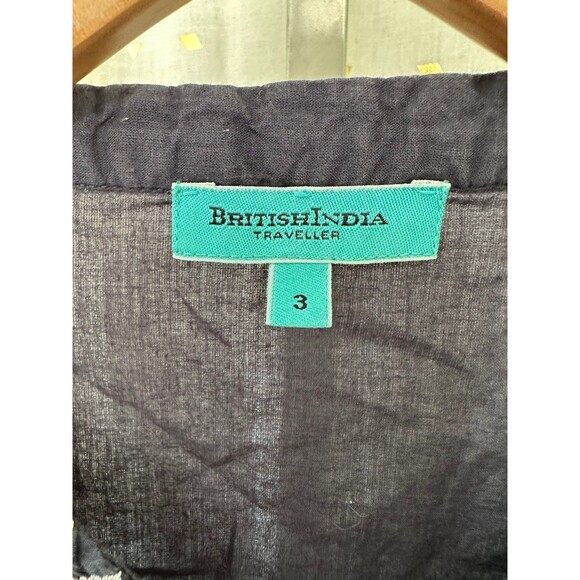 BritishIndia Traveller Women's 100% Cotton Embroidered Beaded Tunic Top XS/S - Picture 5 of 7